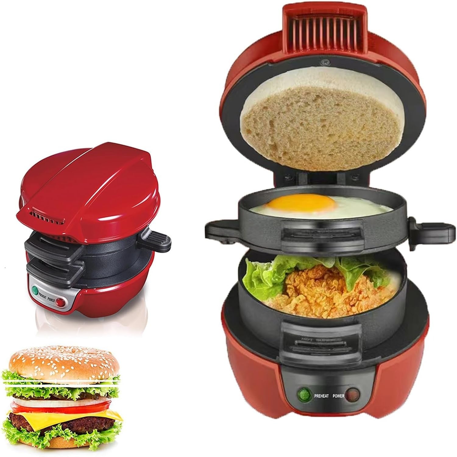 Sandwich Maker - Burger Makers Machine 600W