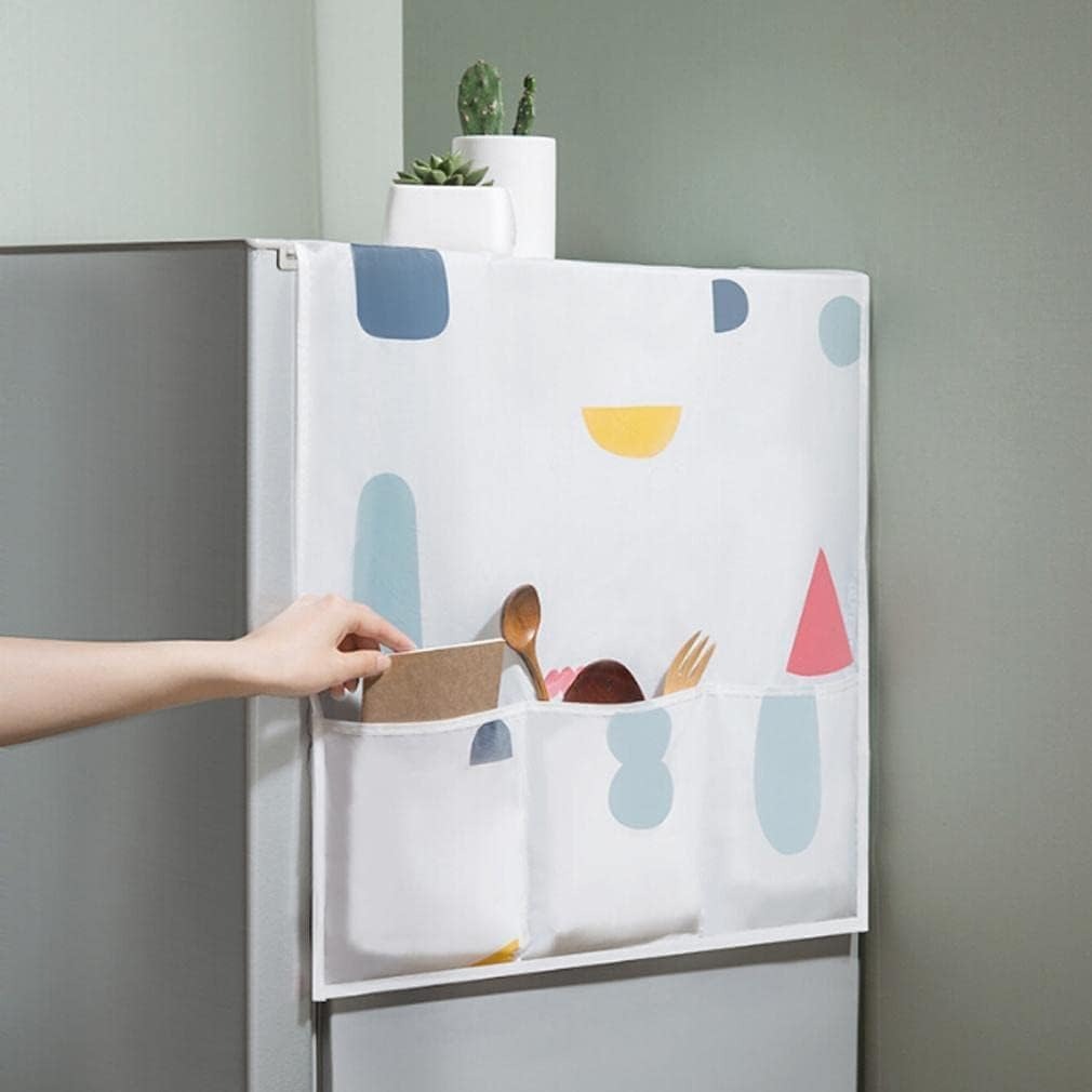 Fridge dust Cover with 6 Pocket Refrigerator