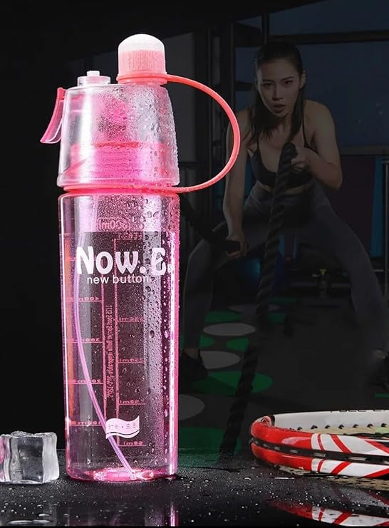 \Water Bottle with Spray Mist Leakproof for Ofng fice Gym Runni