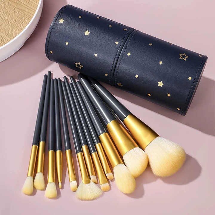 12pcs Soft Bristle Makeup Brush Set Professional Foundation Loose Powder Eye Shadow