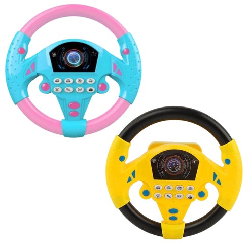 Car Steering Toy Musical Interactive for Kids Fun