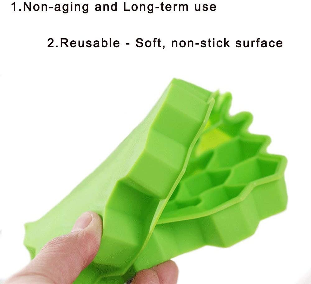 1 Ice Tray Easy Push ay HoPop Out Square Silicon Ice Cubes Trneycomb