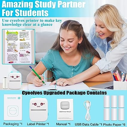 Mini Printer Portable, Mini Thermal Printer, Mini Pocket Printer